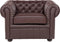 CHESTERFIELD - Chesterfield fauteuil - Bruin - Leer