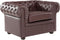 CHESTERFIELD - Chesterfield fauteuil - Bruin - Leer