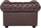 CHESTERFIELD - Chesterfield fauteuil - Bruin - Leer
