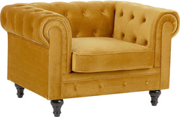CHESTERFIELD - Chesterfield fauteuil - Geel - Fluweel