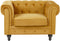 CHESTERFIELD - Chesterfield fauteuil - Geel - Fluweel