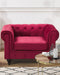 CHESTERFIELD - Chesterfield fauteuil - Rood - Fluweel