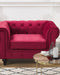 CHESTERFIELD - Chesterfield fauteuil - Rood - Fluweel
