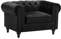 CHESTERFIELD - Chesterfield fauteuil - Zwart - Fluweel