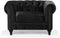 CHESTERFIELD - Chesterfield fauteuil - Zwart - Fluweel