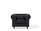 CHESTERFIELD - Chesterfield fauteuil - Zwart - Kunstleer