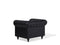 CHESTERFIELD - Chesterfield fauteuil - Zwart - Kunstleer