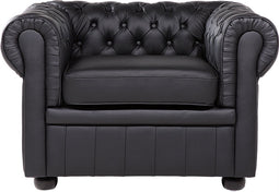 CHESTERFIELD - Chesterfield fauteuil - Zwart - Leer