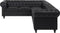 CHESTERFIELD - Chesterfield hoekbank - Zwart - Rechts - Kunstleer