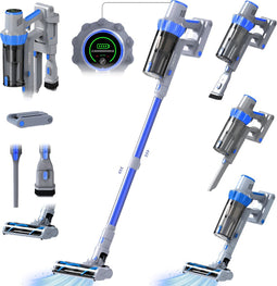 Chesto Steelstofzuiger Draadloos - 300Watt - Met 3 verschillende opzetstukken - Draadloze Stofzuiger