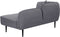 CHEVANNES - Chaise longue - Donkergrijs - Linkszijdig - Bouclé