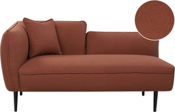 CHEVANNES - Chaise longue - Donkerrood - Linkszijdig - Bouclé