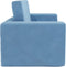 vidaXL Kinderslaapbank 2-zits zacht pluche blauw