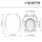 SCHÜTTE WC-Bril 82000 WHITE - Duroplast - RVS-Scharnieren - Belastbaar tot 175 kg - Gelakt - Wit