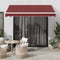 vidaXL - Luifel - handmatig - uittrekbaar - 300x250 - cm - bordeauxrood