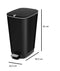 Chic Bin Style Prullenbak M - 23L - 26,5x40,5x45 - Mat zwart
