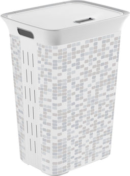Chic Style Wasmand met deksel - 60L - 44x35x61cm - Mosaic