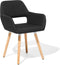 CHICAGO - Eetkamerstoel - Zwart - Polyester