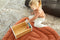 Childhome Houten antislip krukje 35x23x18cm - Naturel/Wit