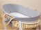 CHILDHOME Mozesmand raffia met matras en hoes grijs