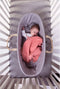 CHILDHOME Mozesmand raffia met matras en hoes grijs