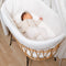 Childhome Rattan Wieg - Inclusief matras - 0 tot 6m - Ecru - 90 x 51 x 70 cm