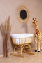 Childhome - Rattan wieg met schommelpoten - Wiegstoel baby - Inclusief matras en hoes - Ecru - 90 x 70 x 71 cm - Tot 9kg
