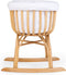 Childhome - Rattan wieg met schommelpoten - Wiegstoel baby - Inclusief matras en hoes - Ecru - 90 x 70 x 71 cm - Tot 9kg