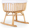 Childhome - Rattan wieg met schommelpoten - Wiegstoel baby - Inclusief matras en hoes - Ecru - 90 x 70 x 71 cm - Tot 9kg