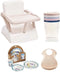 Children's Chair Booster + Conservation Boxes + Microwave Dish Box + Semi-Rigid Bib