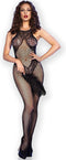 CHILIROSE - CR 4691 BODYSTOCKING KRUISLOOS ZWART S/M | LINGERIE | SEXY LINGERIE | EROTISCHE LINGERIE | CATSUIT | EROTISCHE CATSUIT
