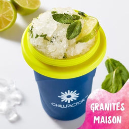 Chillfactor granita mok - Bandai - Willekeurige kleur Blauw, Roze of Groen - geleverd met rietje
