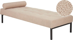 CHINON - Chaise longue - Beige - Bouclé