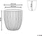 CHIOS - Plantenbak - Grijs - 31 cm - Polyresin