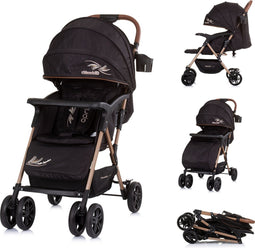 Chipolino April Opvouwbare Buggy Met Voetenhoes Obsidian Black