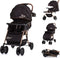 Chipolino April Opvouwbare Buggy Met Voetenhoes Obsidian Black
