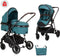 Chipolino Aura Opvouwbare Kinderwagen 3 in 1 - Met Luiertas - Teal