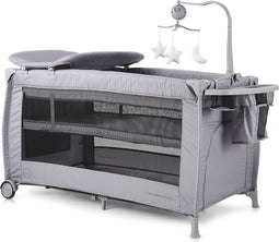 Chipolino Bella Opvouwbaar Campingbedje Met Aankleedkussen Ash Grey