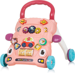 Chipolino Funny Amimals Loopwagen Met Speelauto & Muziek Roze