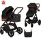 Chipolino Harmony Opvouwbare 3-in-1 Kinderwagen Met Luiertas Obsidian