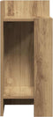 vidaXL - Bijzettafels - 2 - st - met - plank - 25,5x27x60 - cm - artisanaal - eikenkleur