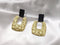 Chique Gouden Oorbellen - 14 Karaats Verguld met Smash Metalen Elementen, Hypoallergeen - 5,5x3,2cm