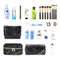 Chique Marmeren Zwarte Make-Up Toilettassen - Set van 3 Maten voor Diverse Gelegenheden