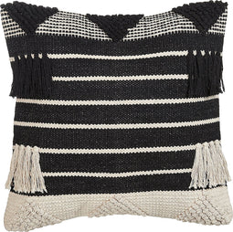 CHITTOOR - Sierkussen - Zwart - 50 x 50 cm - Katoen