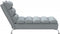 vidaXL - Chaise - longue - met - kussens - stof - lichtgrijs