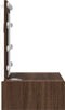 vidaXL - Wandkaptafel - met - LED-verlichting - in - Bruin - Eiken