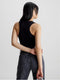 Calvin Klein Micro Monologo - Racer Back Top - Slim-fit - Zwart - Maat L