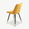 Chloé Dining Chair, Yellow Velvet & Black legs