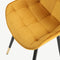 Chloé Dining Chair, Yellow Velvet & Black legs