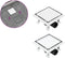 vidaXL - Doucheafvoer - met - 2-in-1 - deksels - 18x18 - cm - roestvrij - staal